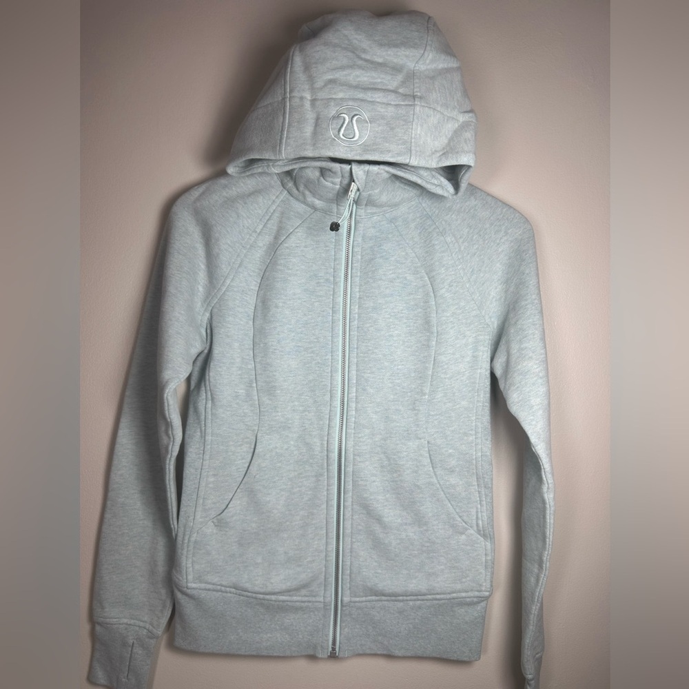 Lululemon Scuba Full-Zip Zip-Up Light Blue / Green Hoodie